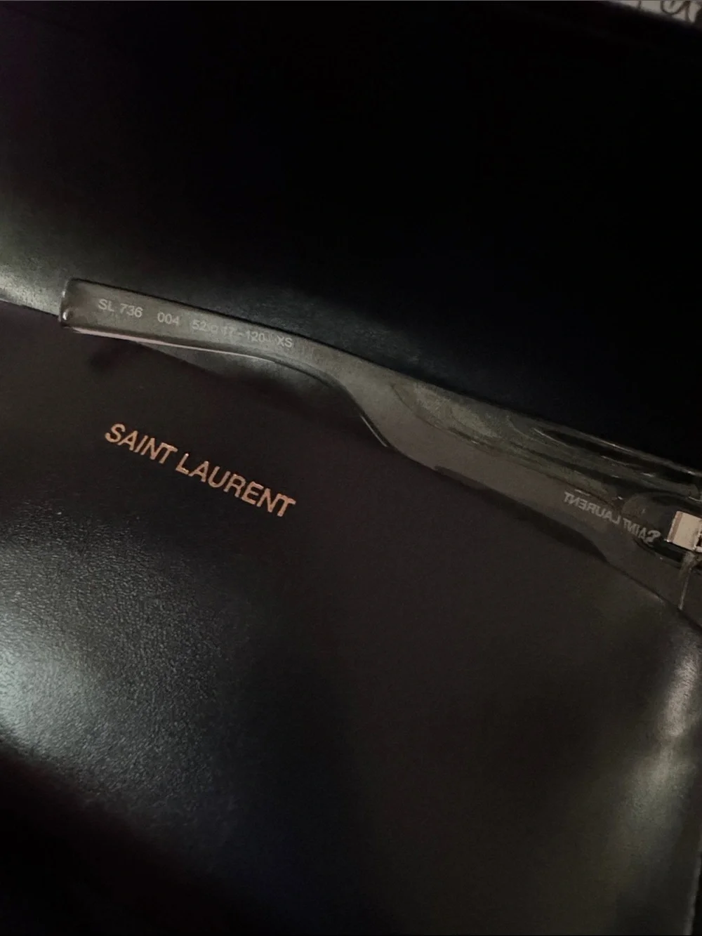 Saint Laurent Transparent/Clear Oval Sunglasses with Silver Lenses